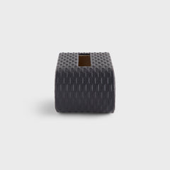Kith Monogram Saffiano Leather Tissue Box - Black