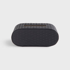 Kith Monogram Saffiano Leather Tissue Box - Black
