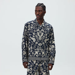 Kith Cupro Linen Connor Blouson Jacket - Nocturnal