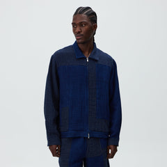 Kith Stitched Patchwork Connor Blouson Jacket - Dark Indigo
