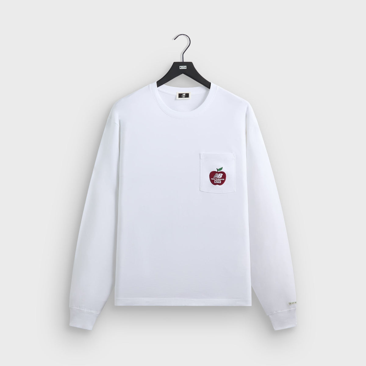Kith & New Balance NY Woodblock Long Sleeve Pocket Tee - White