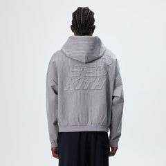 Kith & New Balance Pinstripe Braxton Zip Hoodie - Smoke