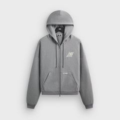 Kith & New Balance Pinstripe Braxton Zip Hoodie - Smoke