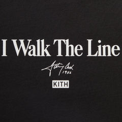 Kith Records for Johnny Cash I Walk The Line Lyrics Tee - Black