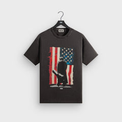 Kith Records for Johnny Cash American Flag Vintage Tee - Black
