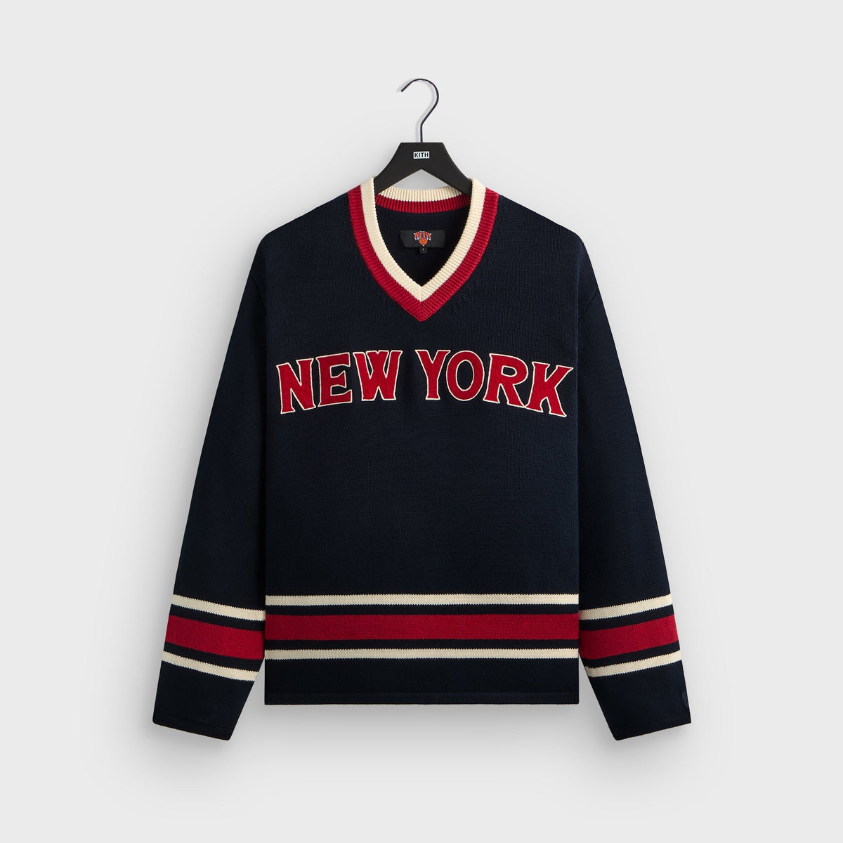 Kith for the New York Knicks Classic Beau Knit Sweater - Nocturnal