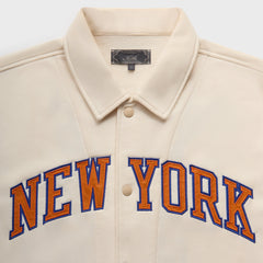 Kith for the New York Knicks Patrick Ewing Woodpoint Shirt - Sandrift