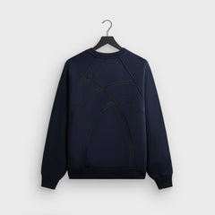 Kith for the New York Knicks Cutoff Nelson Raglan Vintage Crewneck - Nocturnal