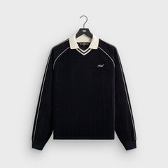 Kith Velvet Corduroy Long Sleeve Trevor Polo - Ink