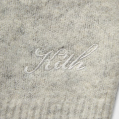 Kith Boucle Harmon Henley Sweater - Light Heather Grey