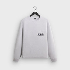 Kith Long Sleeve Quinn Tee - Light Heather Grey