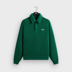 Kith Towel Boucle Long Sleeve Drew Polo - Newt
