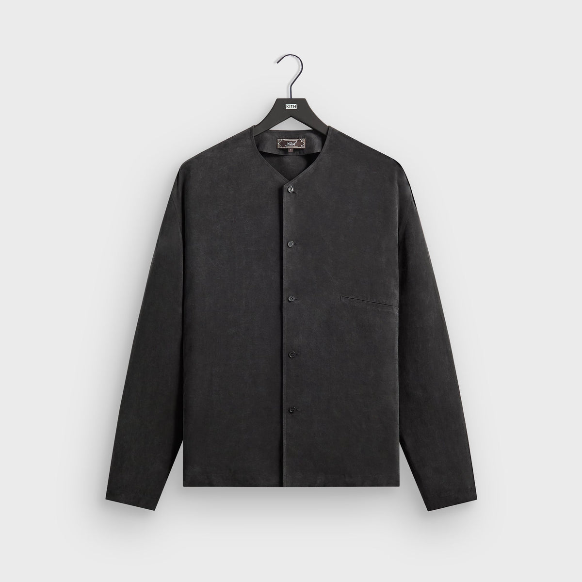 Kith Cupro Linen Long Sleeve Caelan Shirt - Black