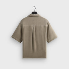 Kith Soft Woven Cropped Beckham Camp Collar Shirt - Folly