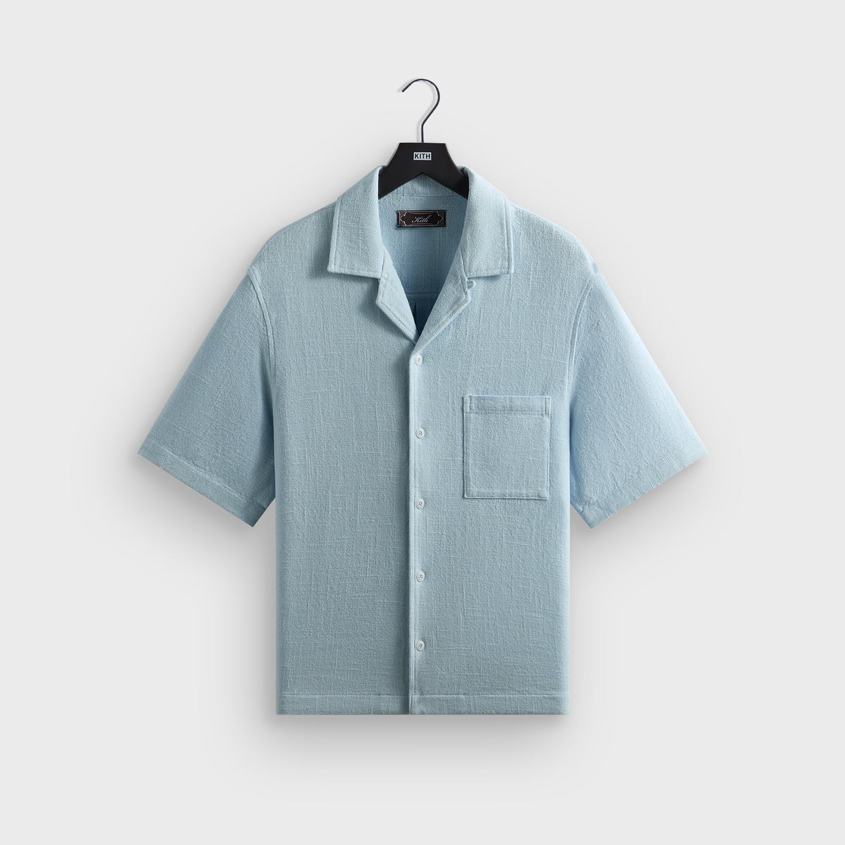 Kith Soft Woven Cropped Beckham Camp Collar Shirt - Light Indigo
