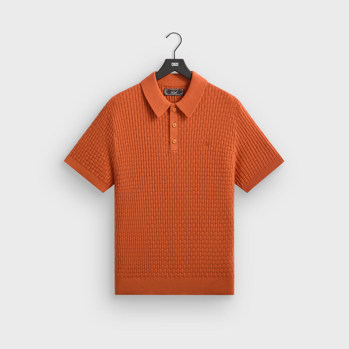 Kith Basket Weave Tilden Polo - Clementine