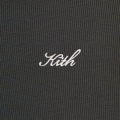Kith Micro Waffle Drew Polo - Carbon