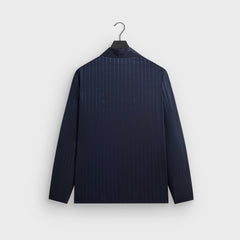 Kith Crest Logo Long Sleeve Boxy Collared Overshirt - Nocturnal