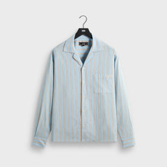 Kith Barre Stripe Long Sleeve Gianni Shirt - Serene