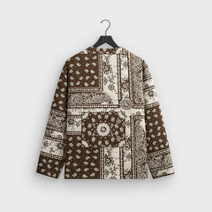 Kith Bandana Jacquard Long Sleeve Willis Shirt - Coffee
