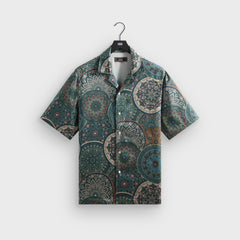 Kith Mosaic Mandala Thompson Camp Collar Shirt - Stadium