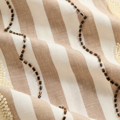 Kith Spun Silk Linen Stripe Paxton Buttondown - Chai