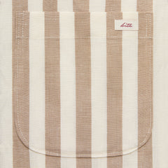 Kith Spun Silk Linen Stripe Paxton Buttondown - Chai