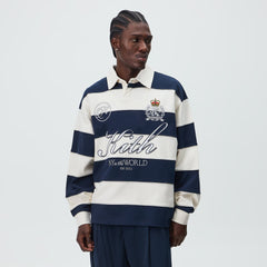 Kith Compact Fleece Striped Rugby - Nocturnal