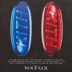 Kith for The Matrix Red Pill Blue Pill Long Sleeve Tee - Black