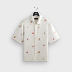 Kith Embroidered Cherry Oxford Cotton Harvey Shirt - Sandrift