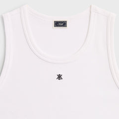 Kith Crest Ribbed Tank - White