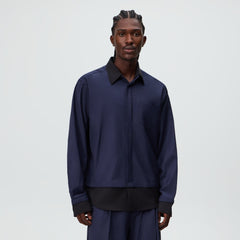 &Kin Tropical Wool Nico Shirt - Nocturnal