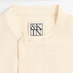 &Kin Wrinkle Cupro Leven Shirt - Sandrift