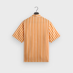 Kith Striped Thompson Camp Collar Shirt - Tiger