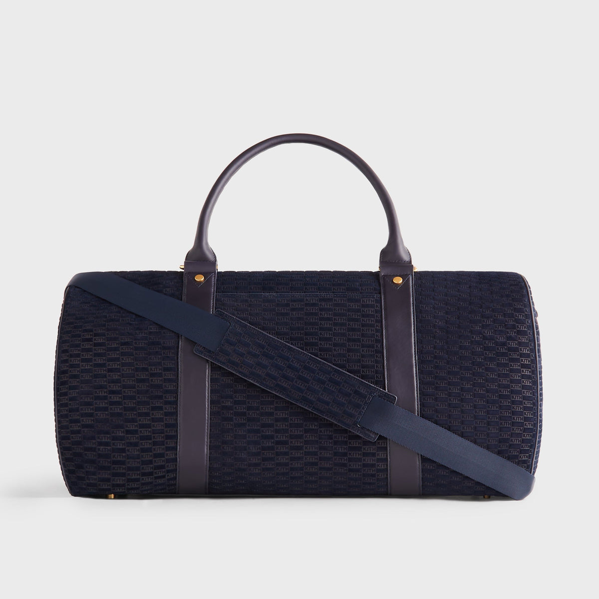 Kith Monogram Suede Traveler K55 Bag - Ink