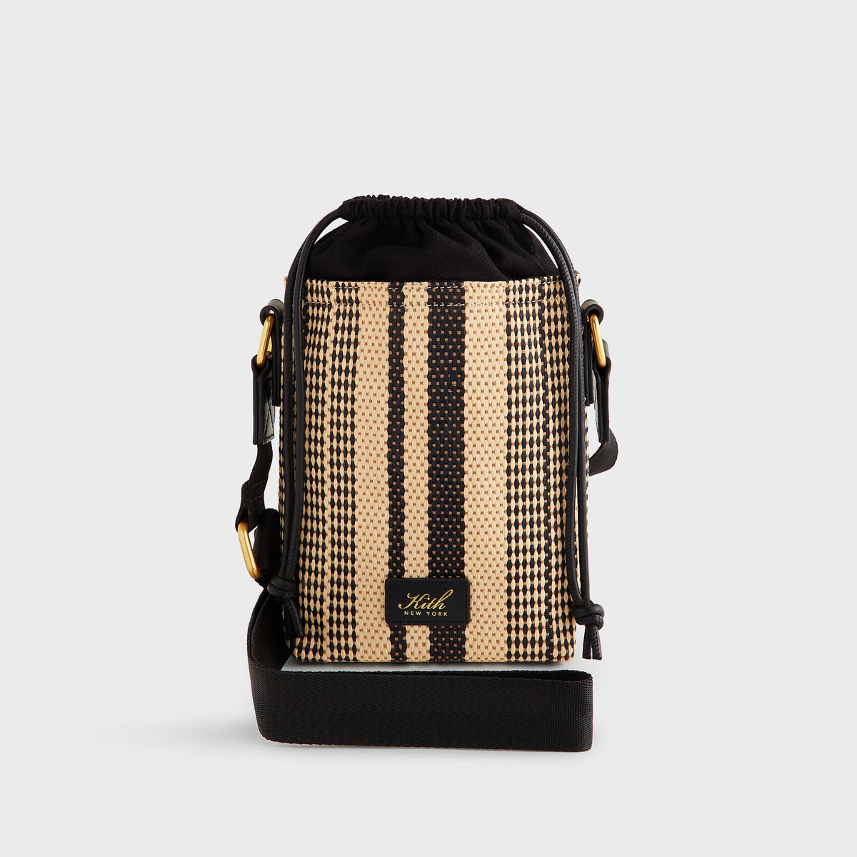 Kith Striped Raffia Drawstring Pouch - Radiant