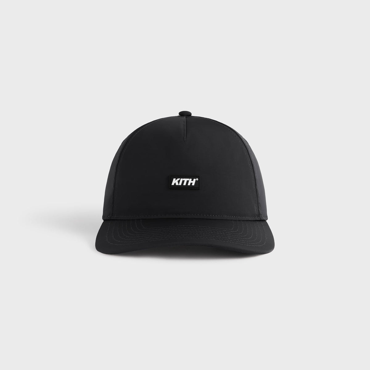 Kith Wrinkle Nylon Bay Low Pinch Crown Snapback - Black
