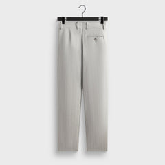 Kith Pinstripe Eli Pleated Trouser - Light Heather Grey