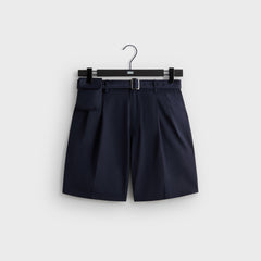 &Kin Tropical Wool Emrys Pleated Short - Nocturnal