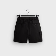 &Kin Textured Viscose Conley Cargo Short - Black