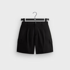 &Kin Textured Viscose Conley Cargo Short - Black