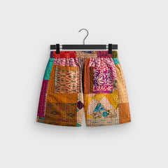 &Kin Tal Patchwork Short - Gold / Multi