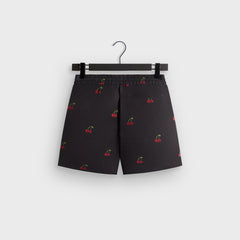 Kith Printed Cherry Cupro Linen Active Short - Black