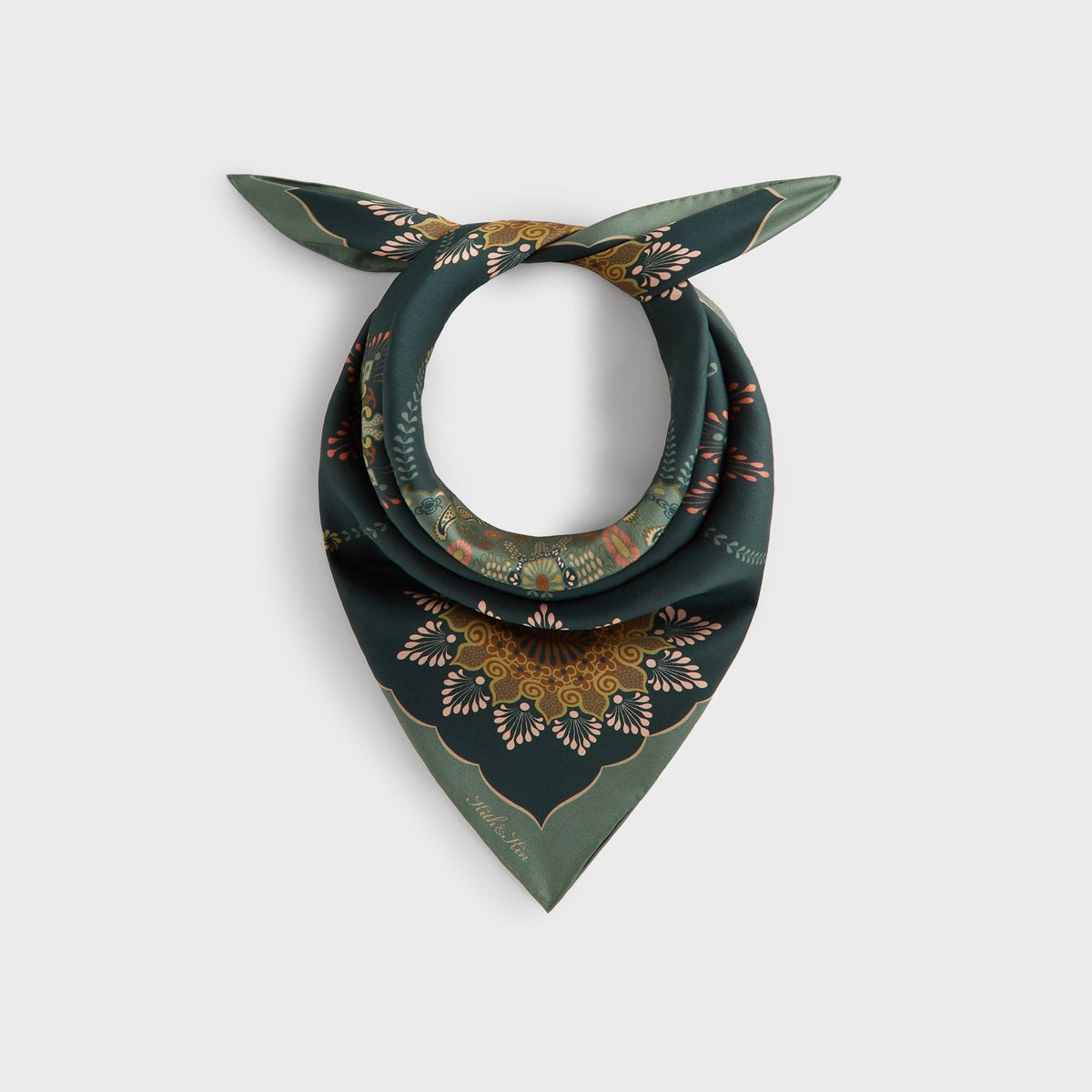 Kith Floral Printed Palm Silk Scarf - Stadium