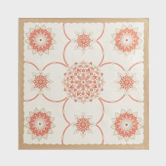 Kith Floral Printed Palm Silk Scarf - Volcano