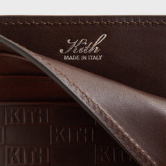 Kith Monogram Leather Card Holder - Incognito