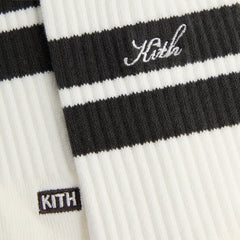 Kith 3-Pack Double Stripe Crew Socks - Silk