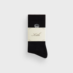 Kith Insignia Cotton Mid Crew Socks - Black