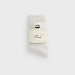 Kith Insignia Cotton Mid Crew Socks - Light Heather Grey