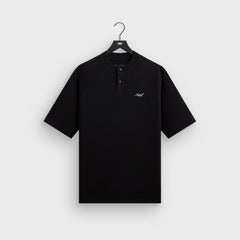 Kith Micro Waffle Tristan Henley - Black